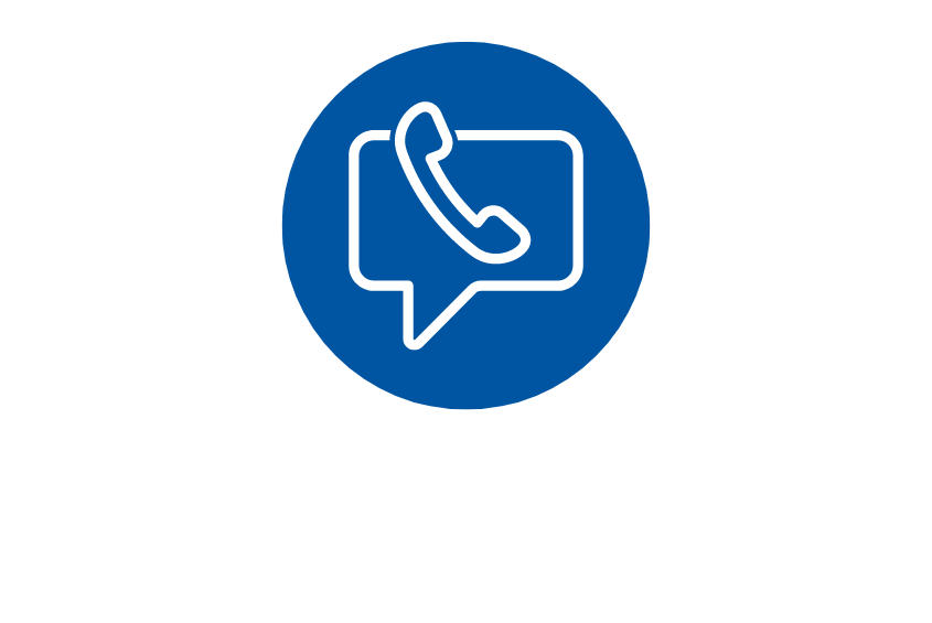 Icon graphic of a phone conversation