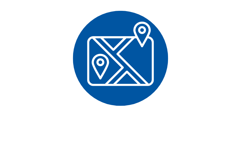 Icon graphic of a wayfinding map