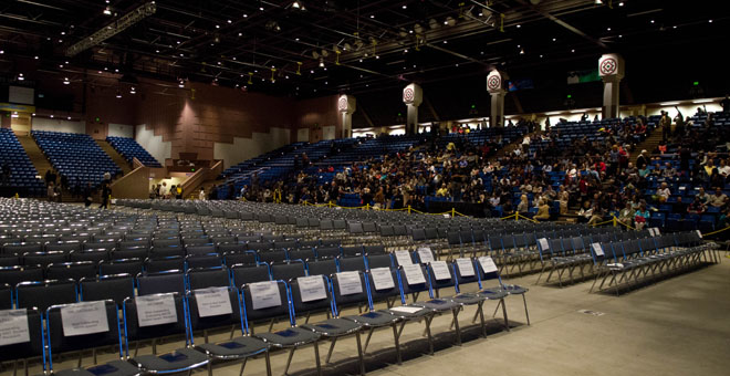 Guests seat themselves