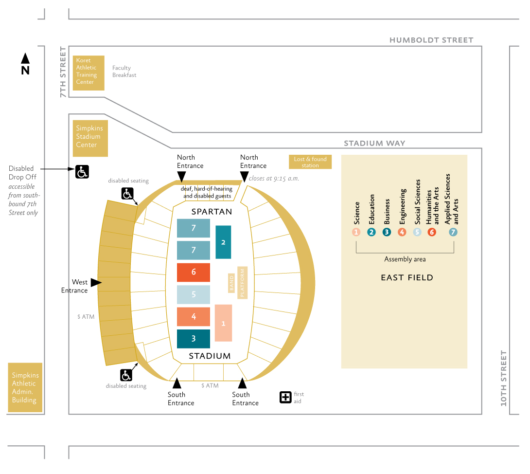 Graduates assembly map