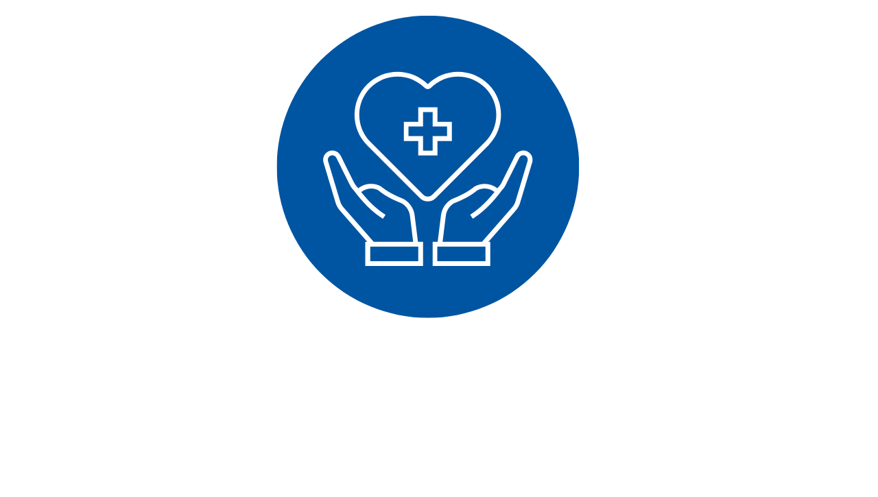 Icon graphic representing care, health and safety