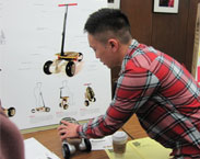 Student participating in social innovation project Student participating in social innovation project