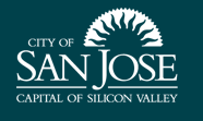 green background with white letter for city of san jose