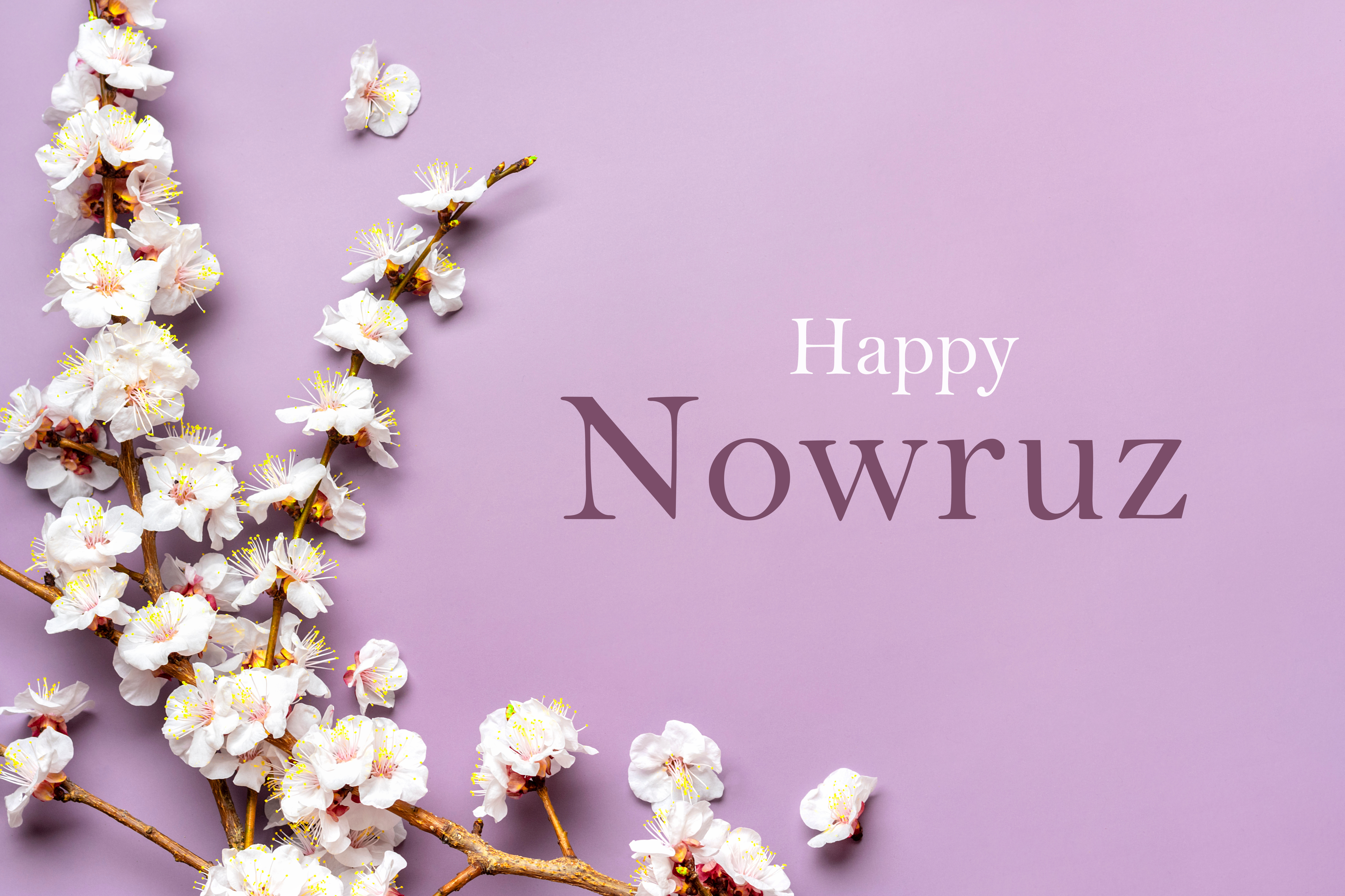 A decorative image saying "Happy Nowruz."