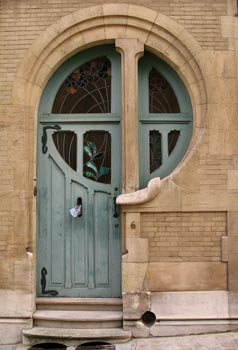 Art Nouveau Door in Brussels, Belgium