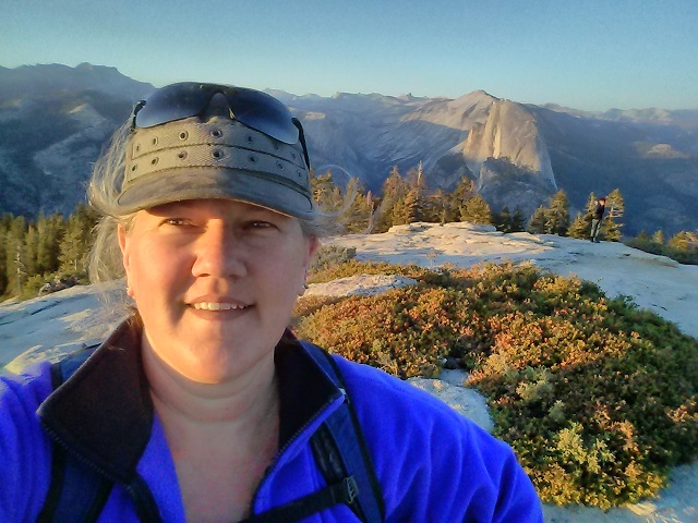 Photo of Kelly atop Sentinel Dome, Yosemite