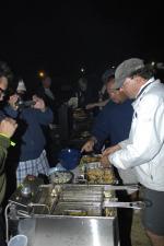 Mark Van Selst cooking at the 'bacon off' at Whidbey Island Race Week