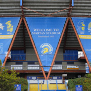 Sign "WELCOME TO SPARTAN STADIUM"