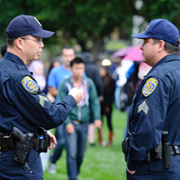 Two Officers talking with each other