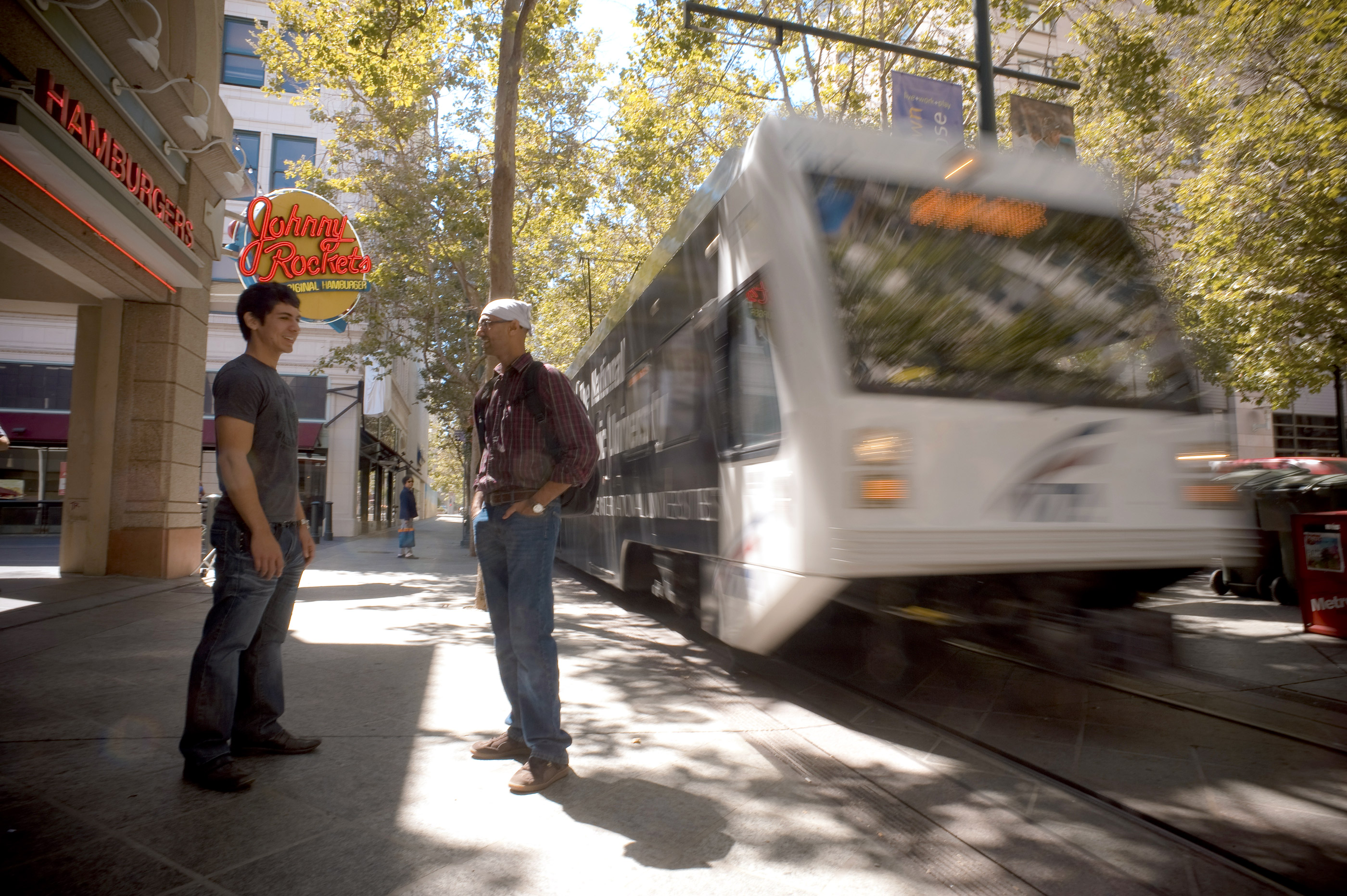 VTA light rail vehicle near SJSU