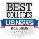 Among the Best for Social Mobility as evaluated by US News and World Report badge.