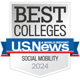 Among the Best for Social Mobility as evaluated by US News and World Report badge.