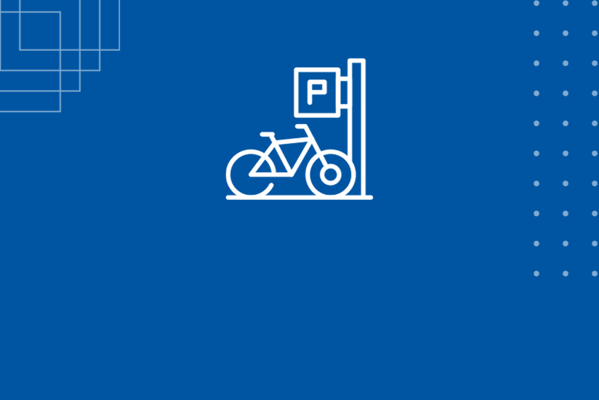Icon graphic of bicycle parking