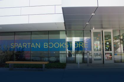 Exterior view of the Spartan Bookstore storefront