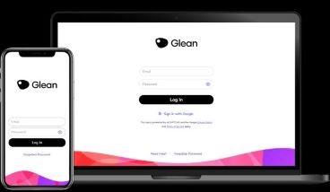 Glean Login on Laptop and phone