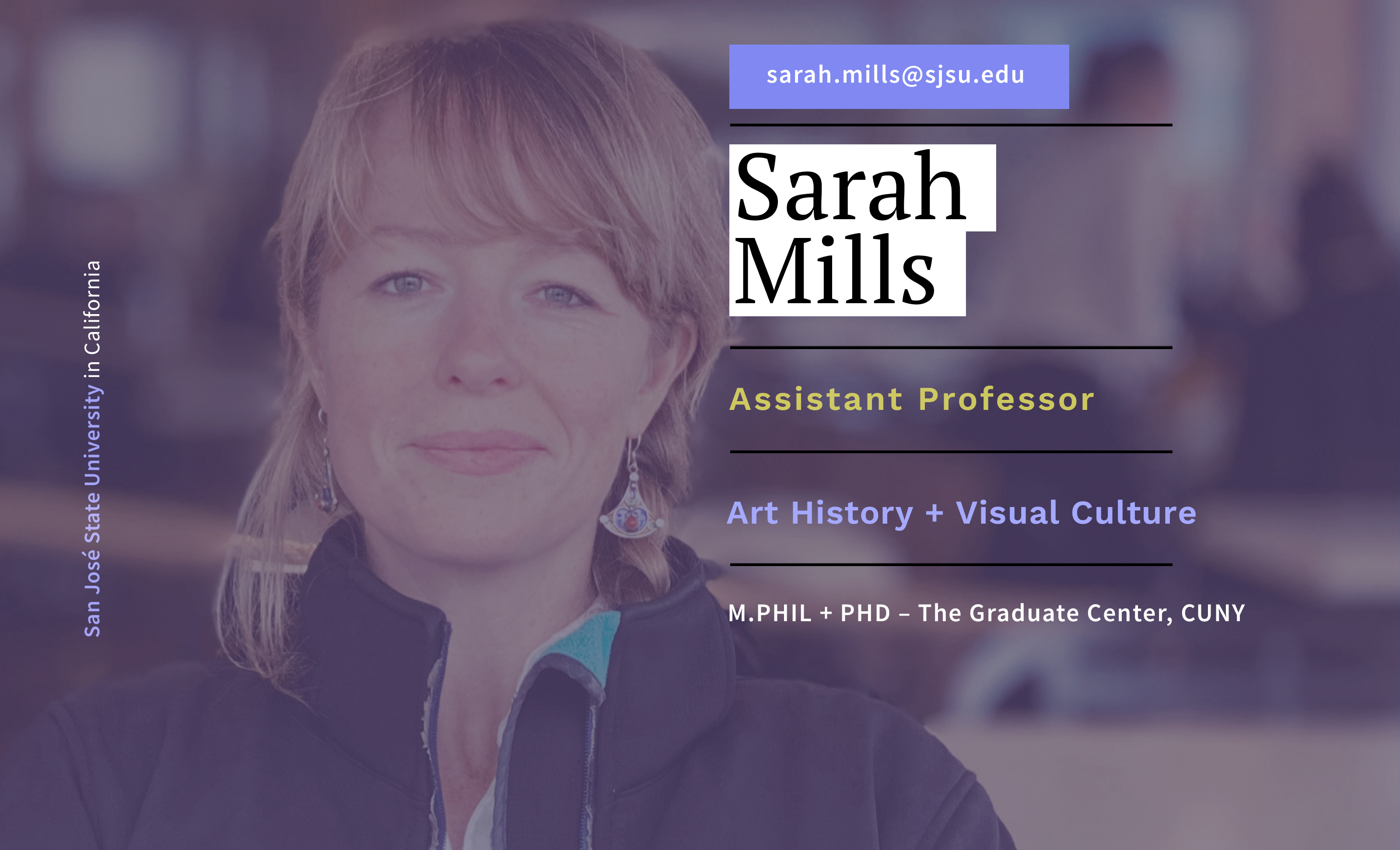Sarah Mills smiling