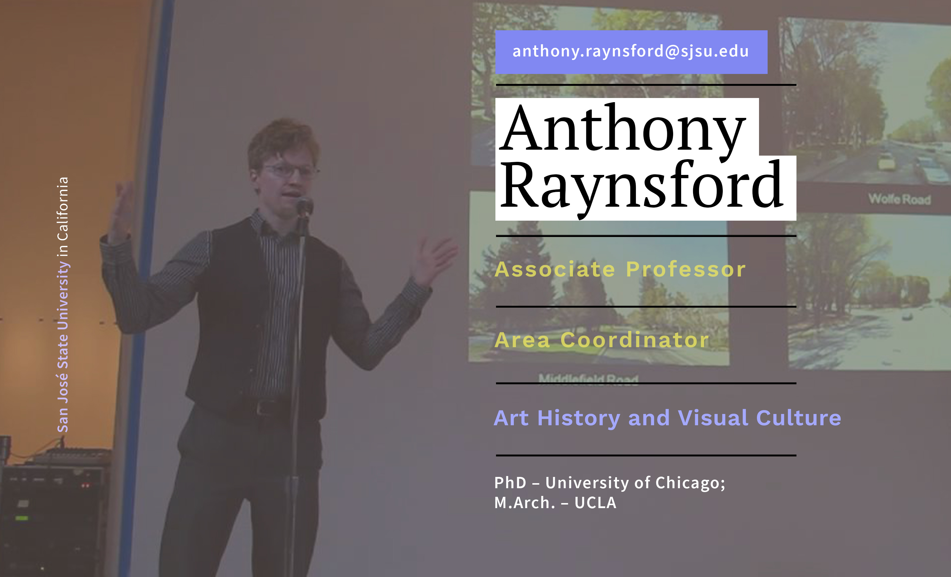 Anthony presenting to an audience