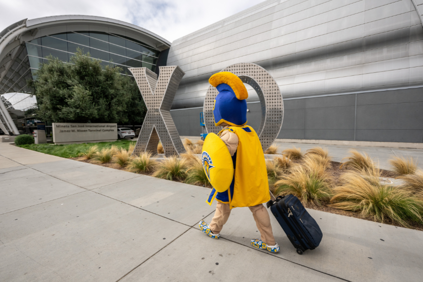 Sammy Spartan at SJC airport.