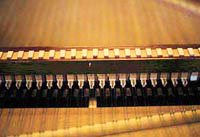 Photograph of the Dulcken fortepiano's strings
