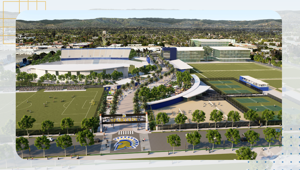 south campus plaza view rendering