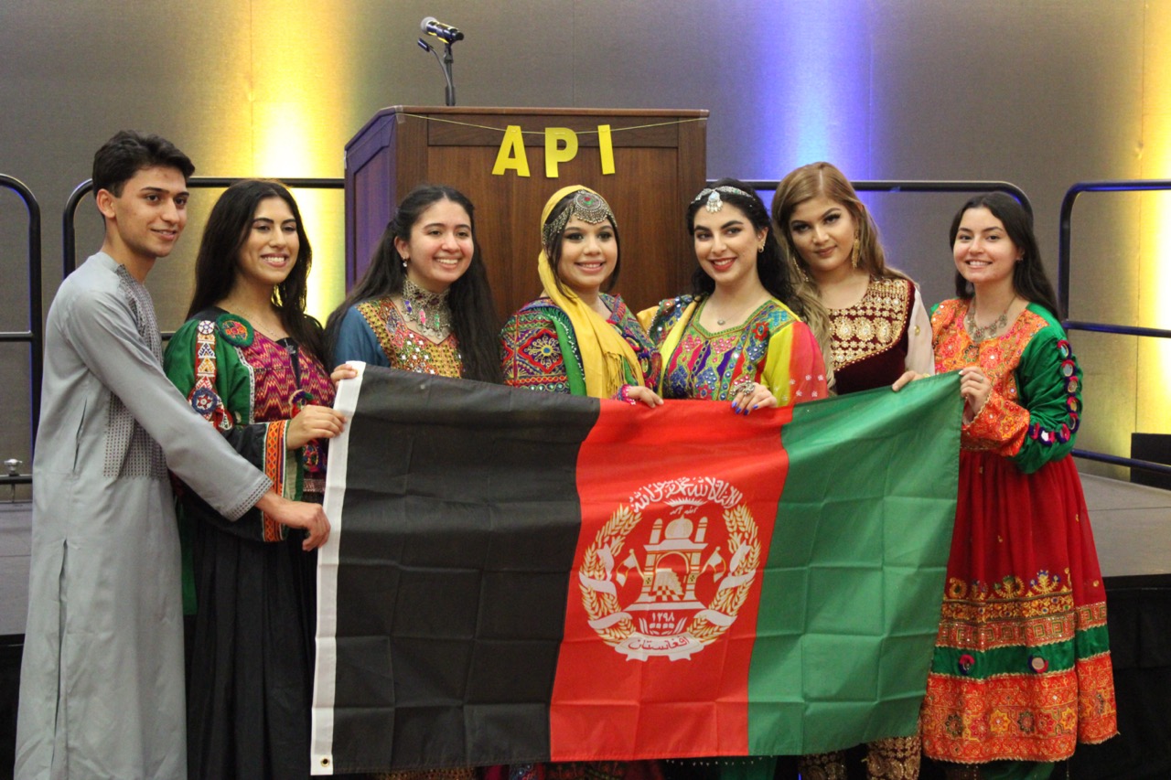 Afghan Student Association members posing