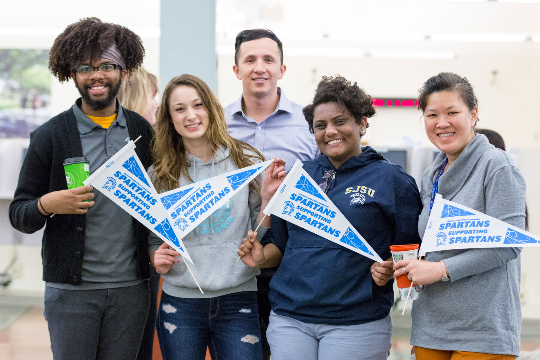 A group of students