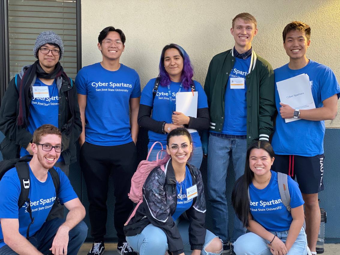 group picture of SJSU Cyber Spartans Mentors