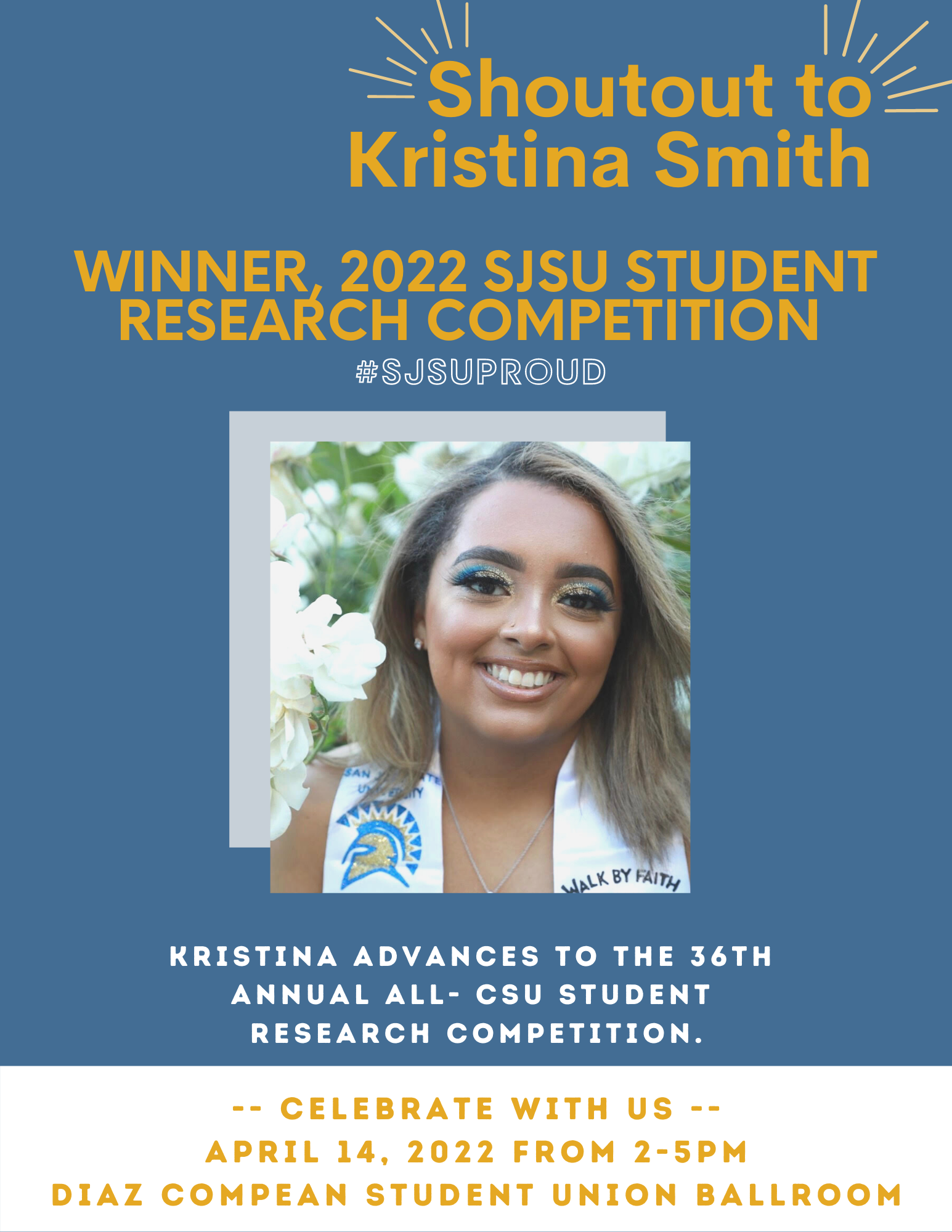 A Shoutout to Kristina Smith, 2022 Student Research Competition Winner