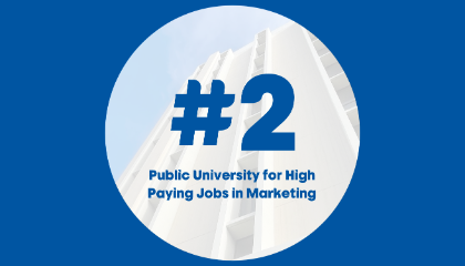 #2 Public University for High Paying Jobs in Marketing