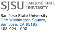 footer example of SJSU address