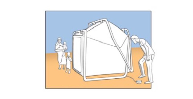 Drawing of a Large Water Receptacle