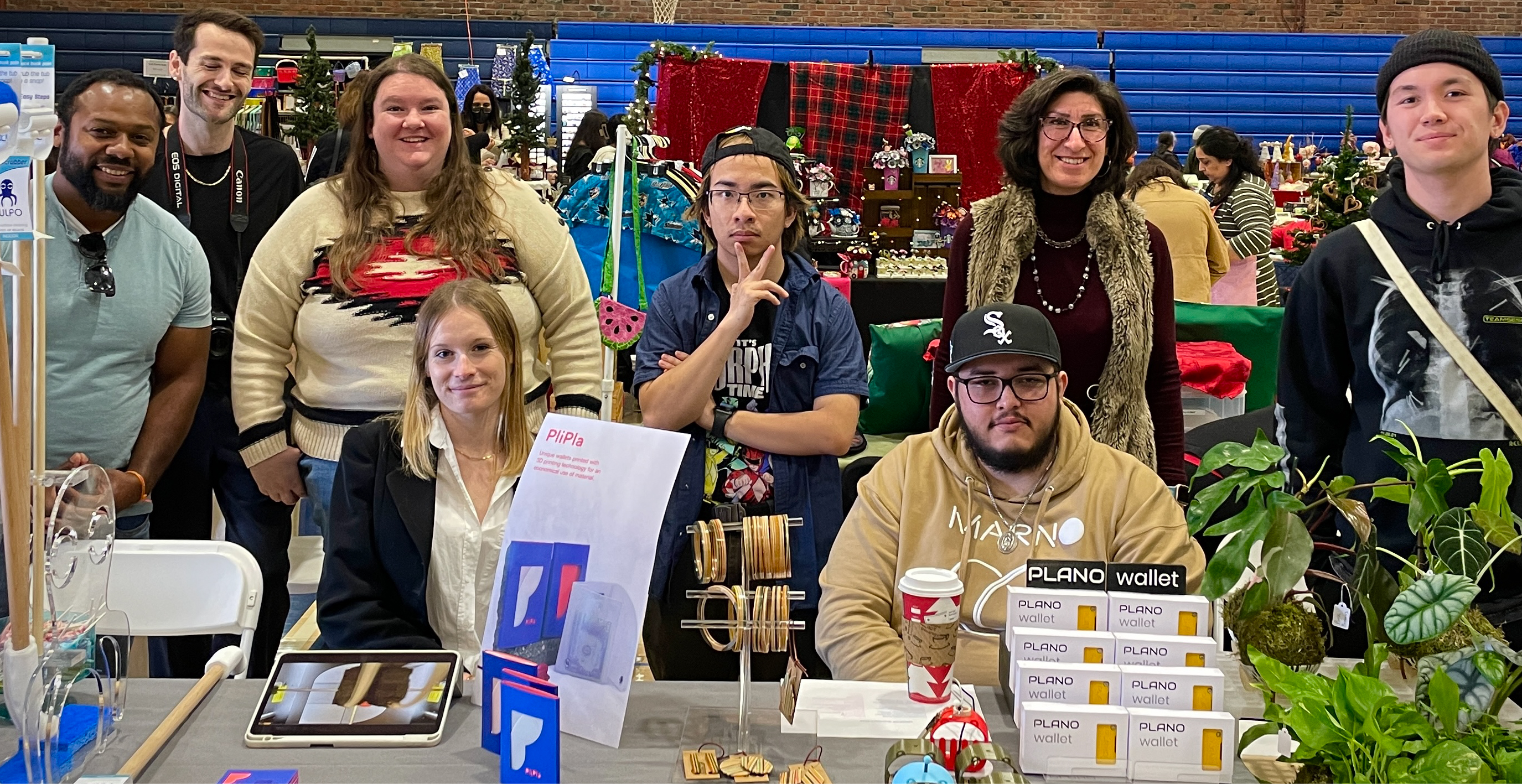 Group Photo of Students at a Craft Fair