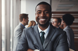 A smiling black man dressed in a professional suit.