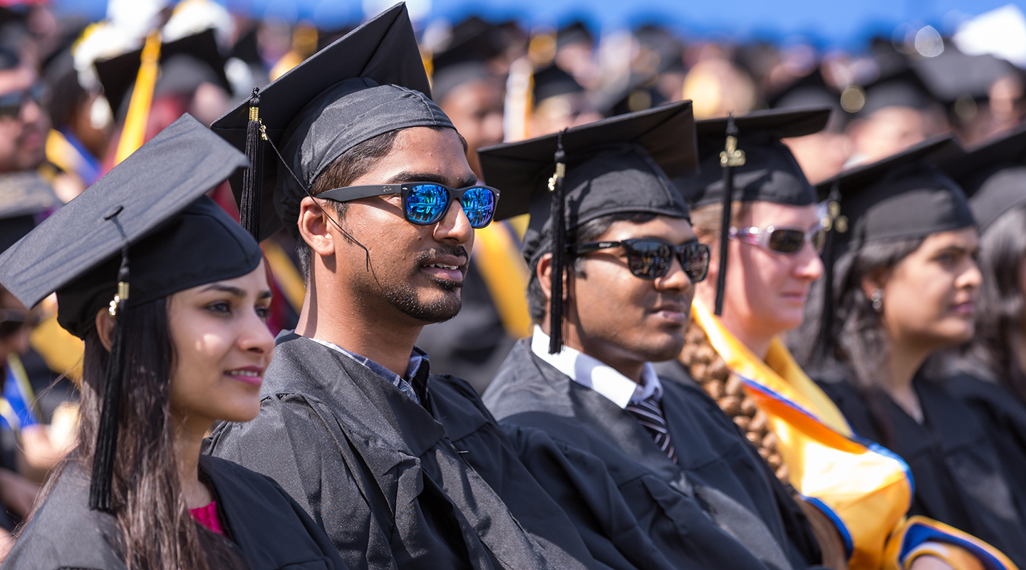 Grads at commencement 