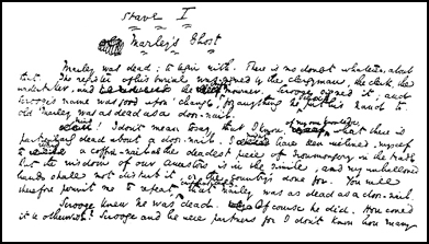 A Christmas Carol manuscript