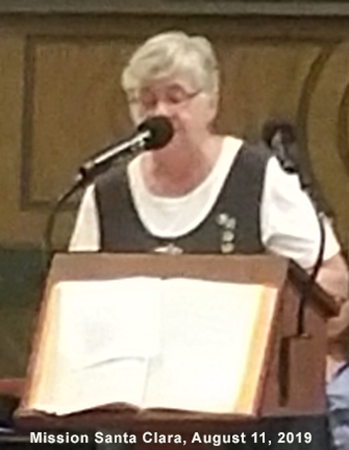 Mary at Mission Santa Clara August 2019