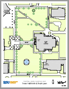 SJSU-Tower Hall Lawn N and S Diagram