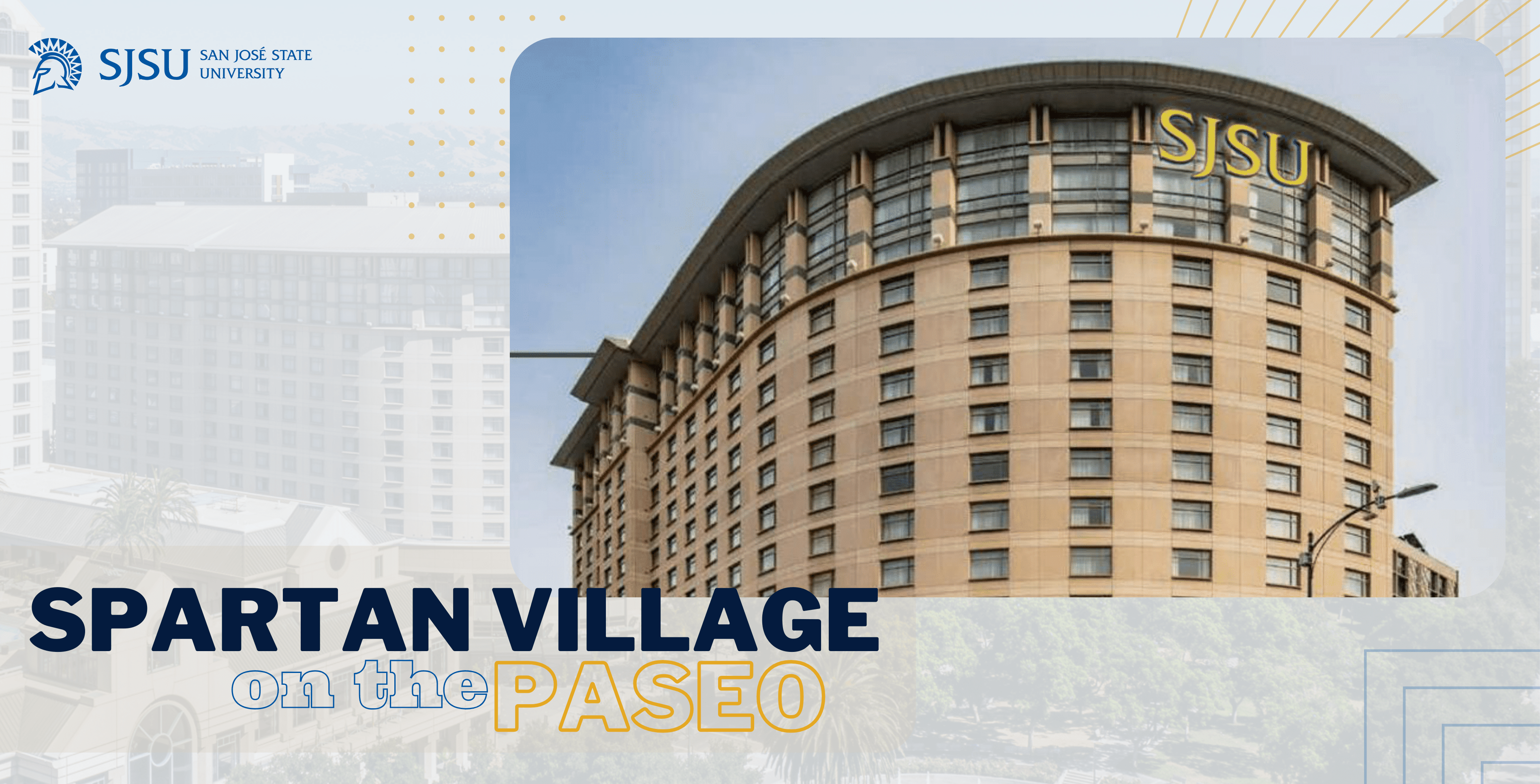 Exterior rendering of Spartan Village on the Paseo.