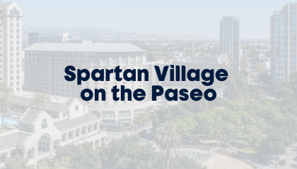 Spartan Village on the Paseo aerial view.
