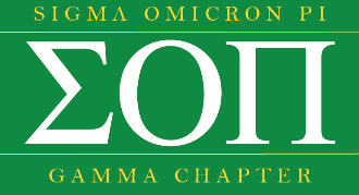 Sigma Omicron Pi logo