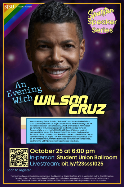Wilson Cruz speaking engagement poster