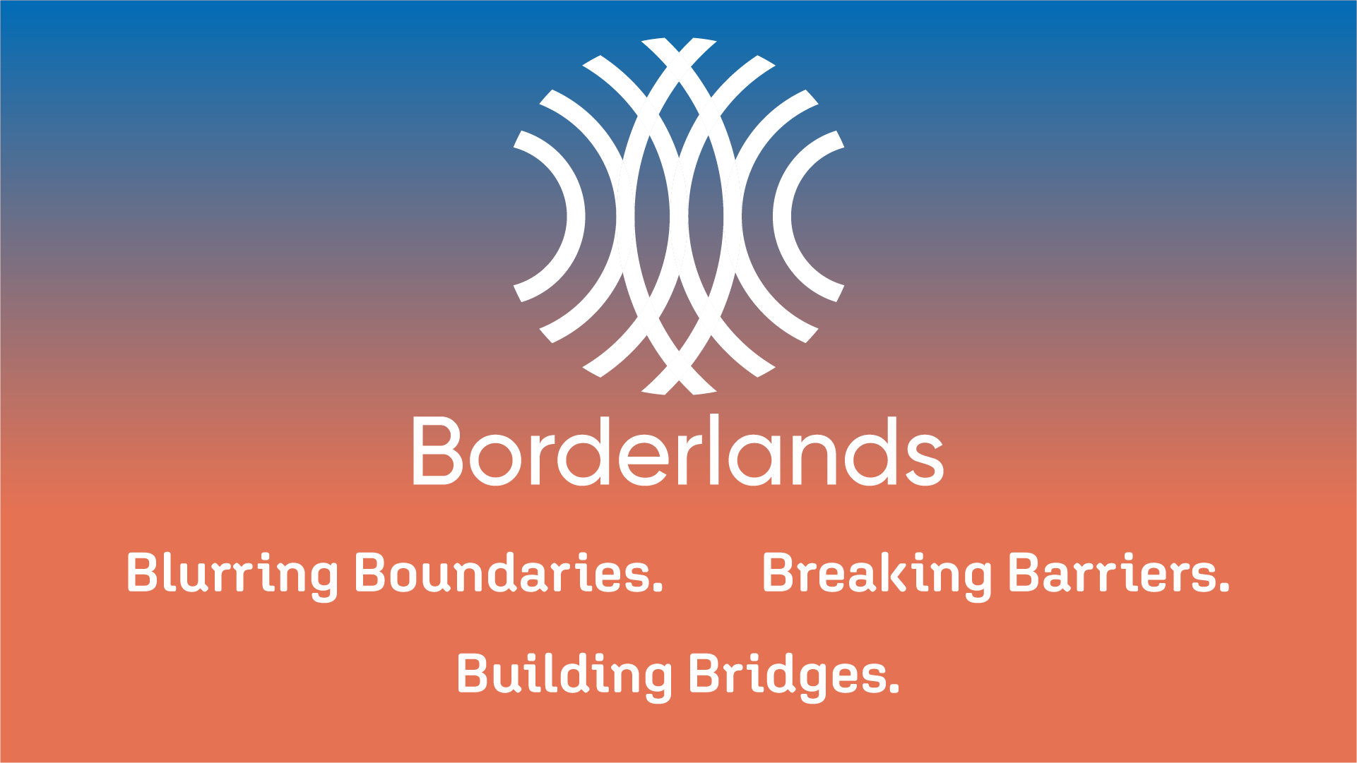 borderlands with blue and orange background