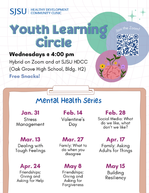 Youth Learning Circle Mental Health flier