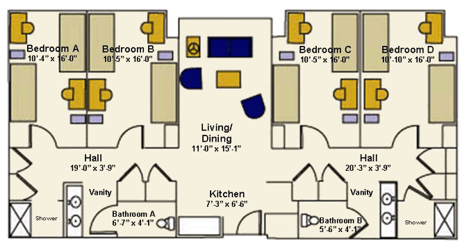 four bedroom suite