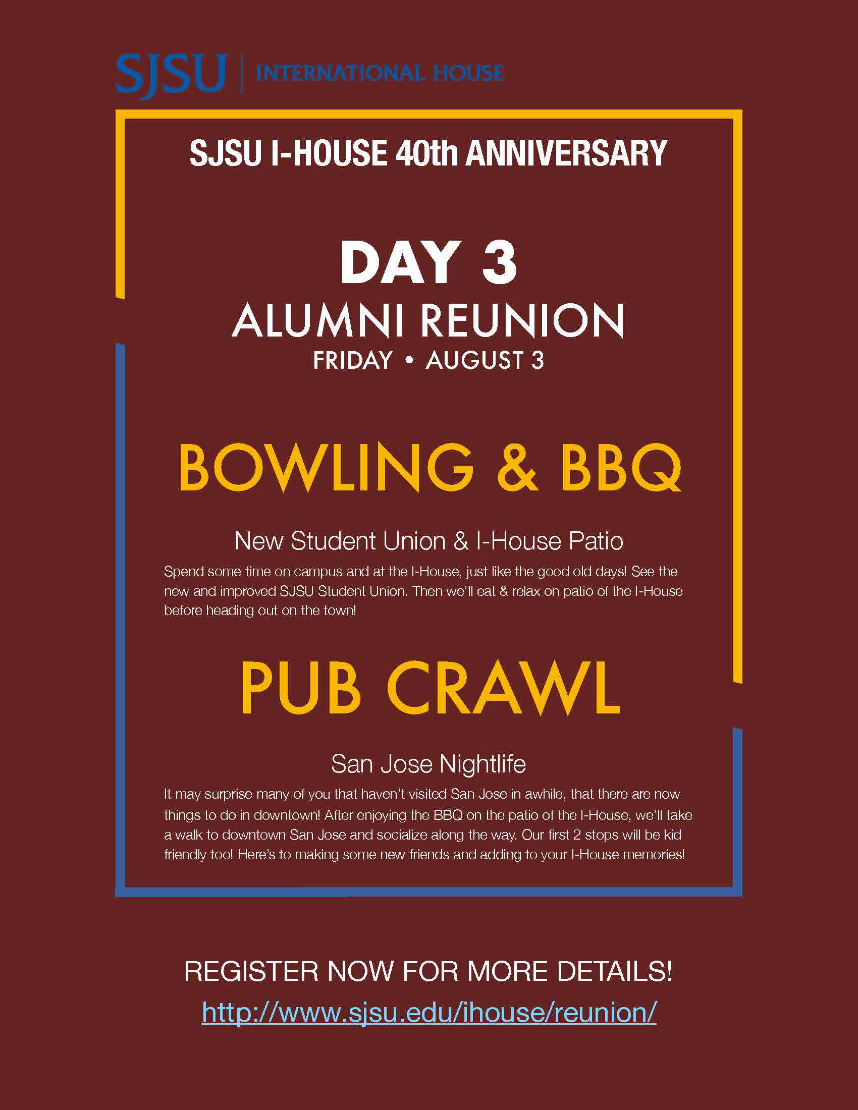 Reunion event flyer day 3