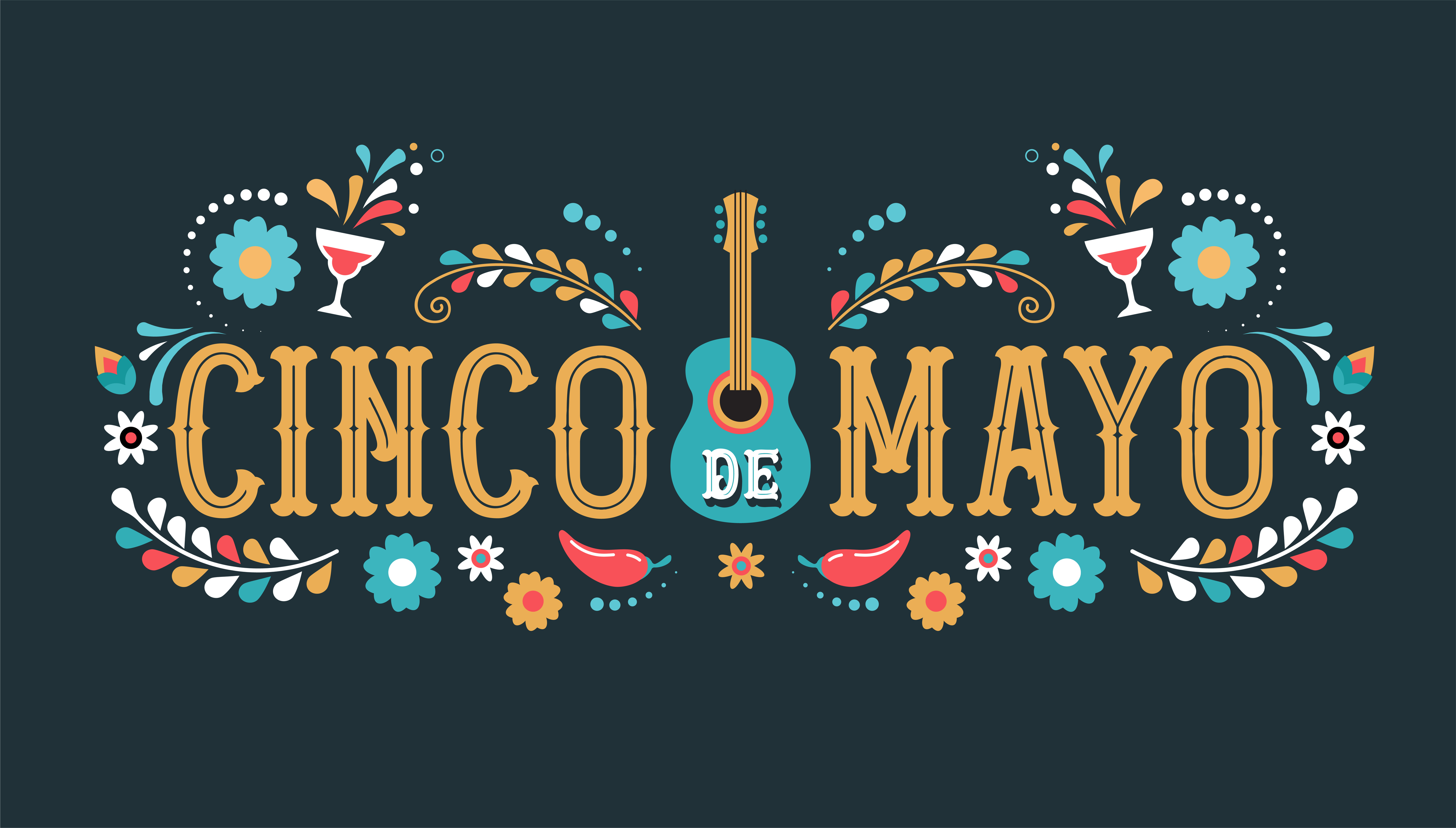 A decorative image saying "Cinco de Mayo."