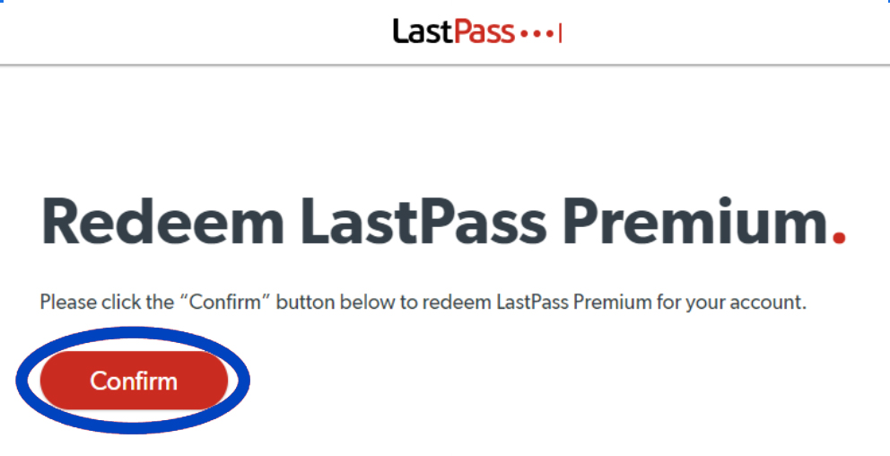 Redeem LastPass Premium