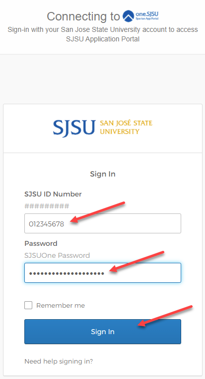 SJSU Sign In Portal