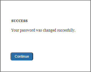 Password Success Message Prompt