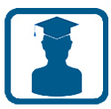 Student in a cap icon